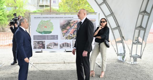 Şuşa’da inşa edilecek dördüncü konut kompleksinin temeli atıldı