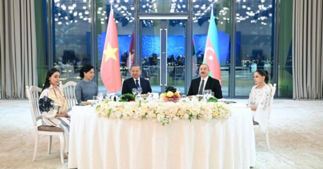Cumhurbaşkanı İlham Aliyev adından Vietnam KP MK Genel Sekreteri onuruna devlet ziyafeti verildi