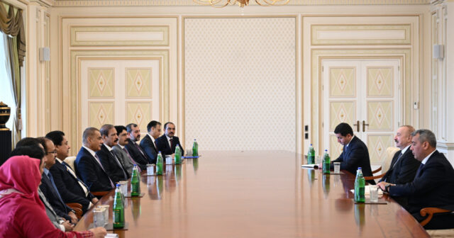İlham Aliyev Pakistan Milli Meclisi Başkanı’nın başkanlık ettiği heyeti kabul etti