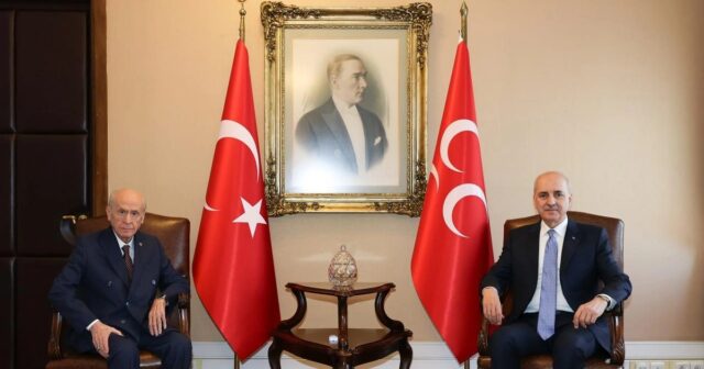 TBMM Başkanı Kurtulmuş’tan MHP Genel Başkanı Bahçeli’ye ziyaret