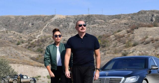 İlham Aliyev ve Mihriban Aliyeva Hacıkend’in inşaatını yerinde incelediler